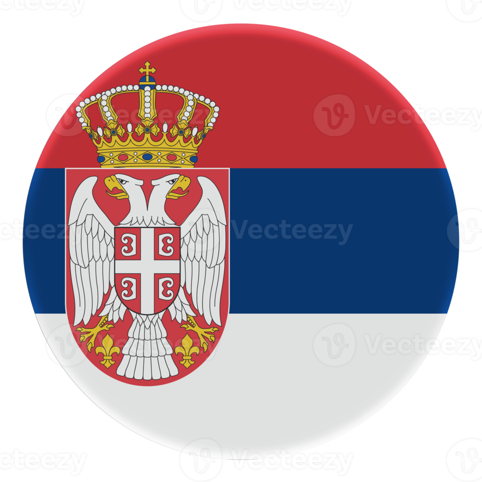3d vlag van Servië Aan avatar cirkel. png