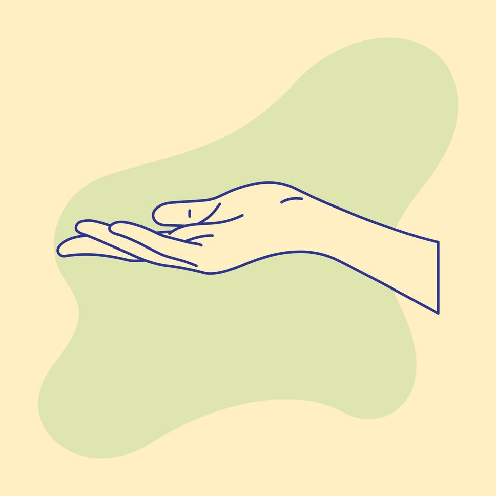dibujo de gesto de mano 14 vector