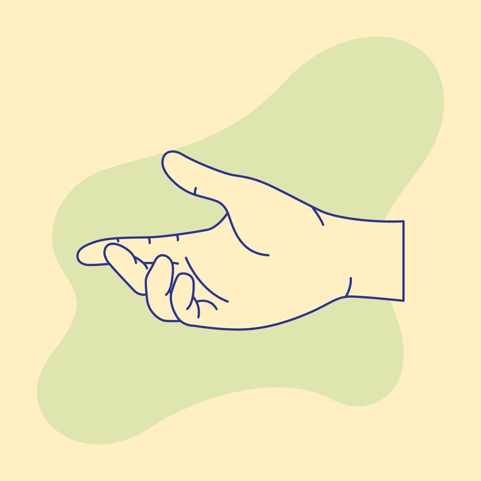 dibujo de gesto de mano 9 vector