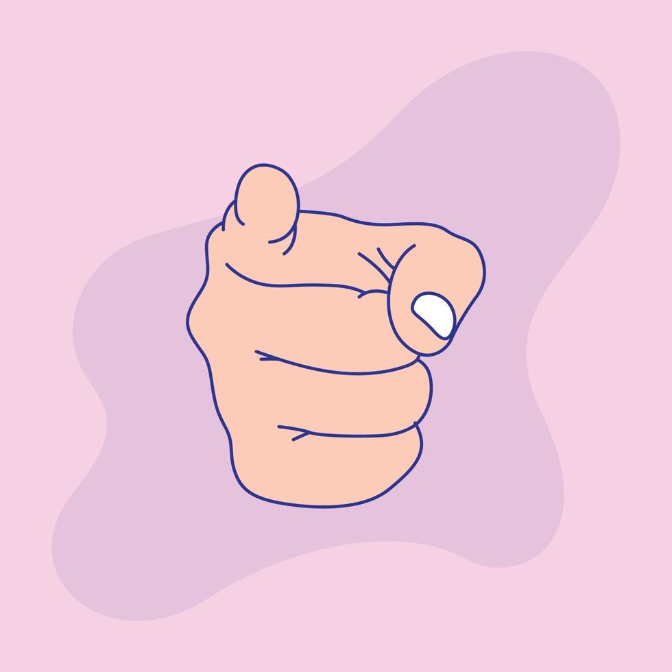 hand pointing forward vector