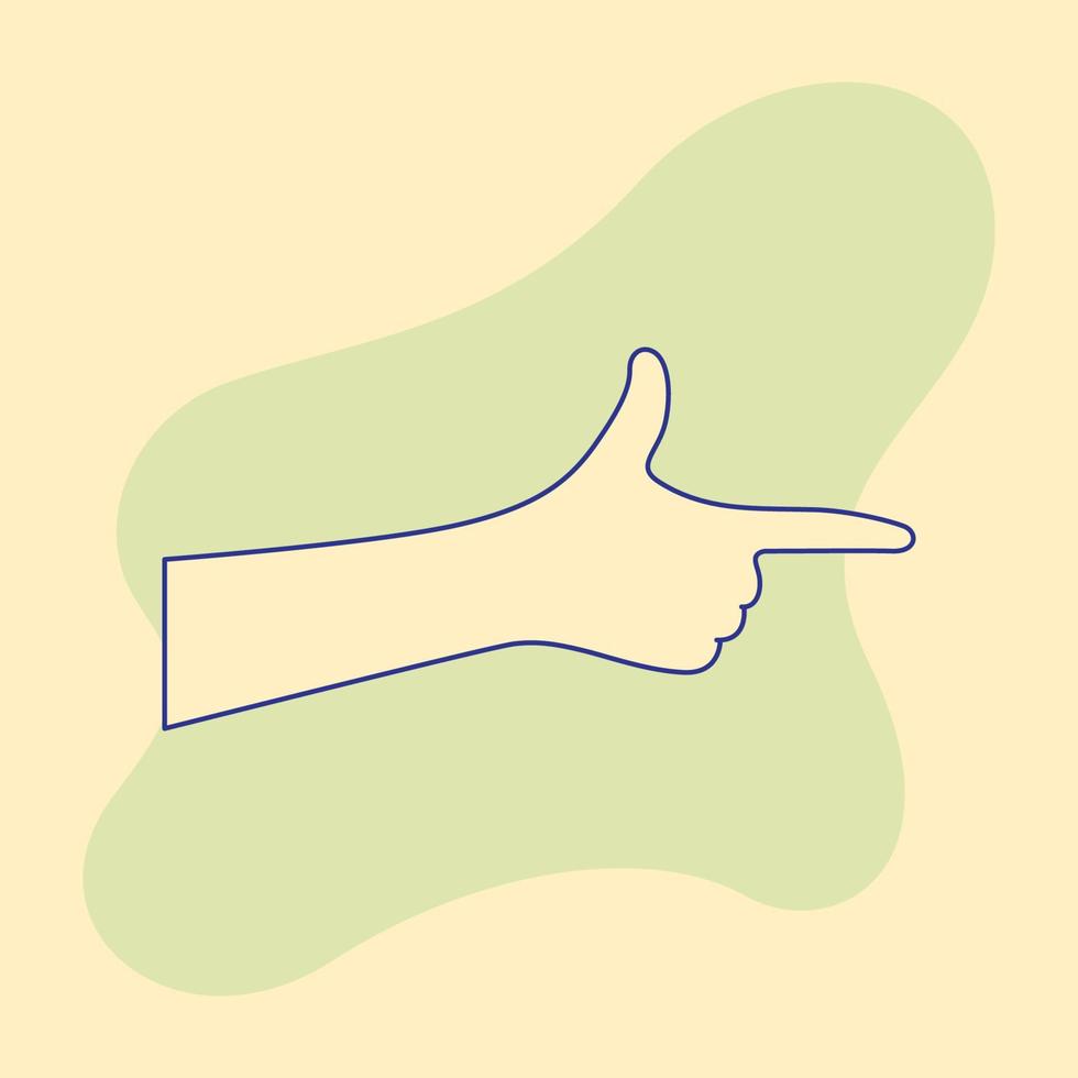 dibujo de gesto de mano 10 vector