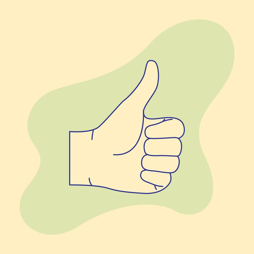 hand gesture drawing 1 vector