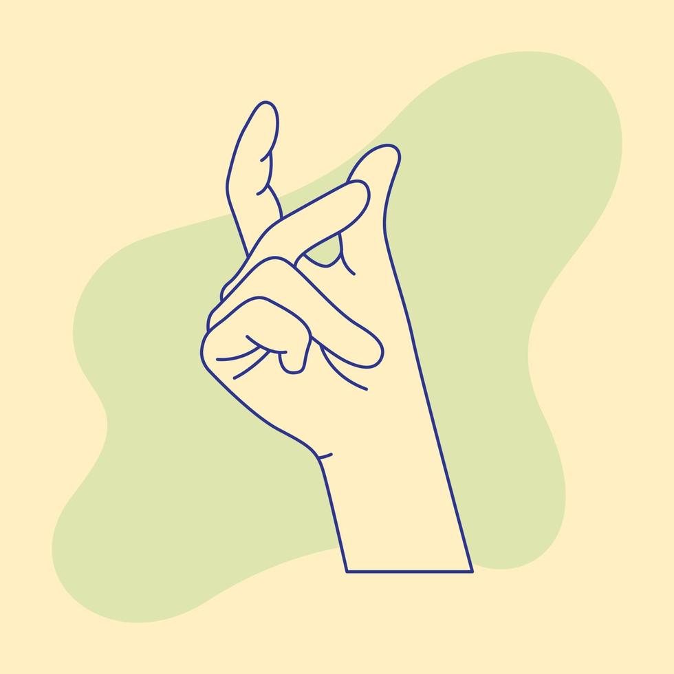 hand gesture drawing 15 vector