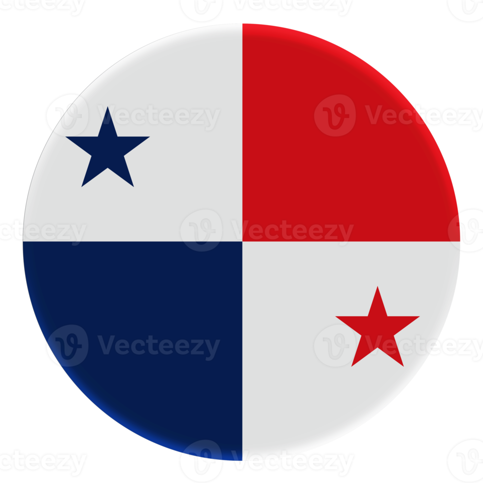 3D Flag of Panama on avatar circle. png
