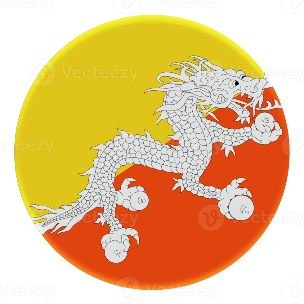 3D Flag of Bhutan on avatar circle. png