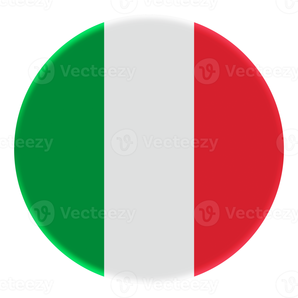 3D Flag of Italy on avatar circle. png