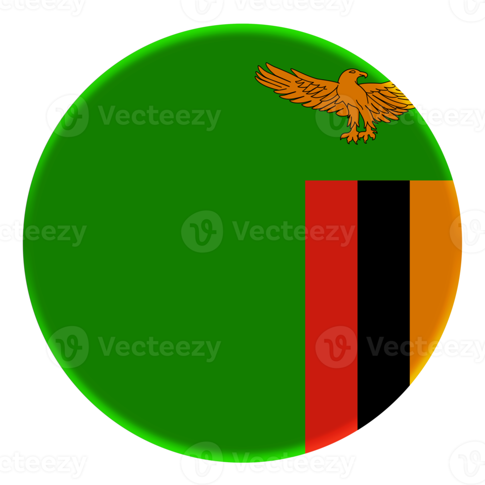 3D Flag of Zambia on a avatar circle. png