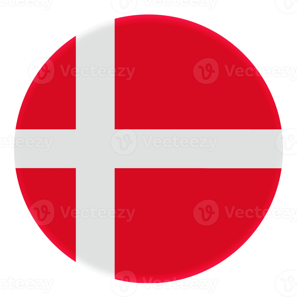 3D Flag of Denmark on avatar circle. png