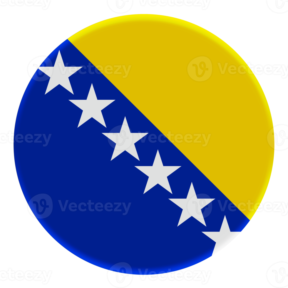 Bandeira 3D da Bósnia e Herzegovina no círculo de avatar. png