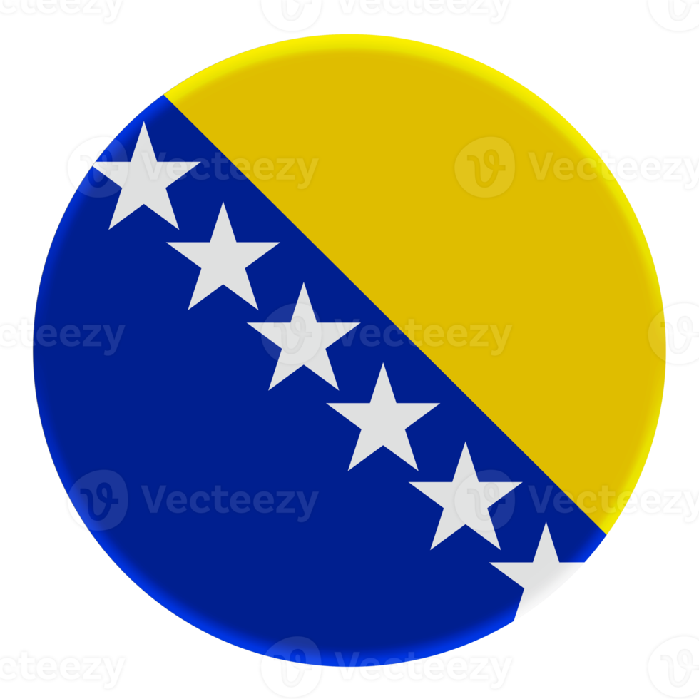 3D Flag of Bosnia and Herzegovina on avatar circle. png
