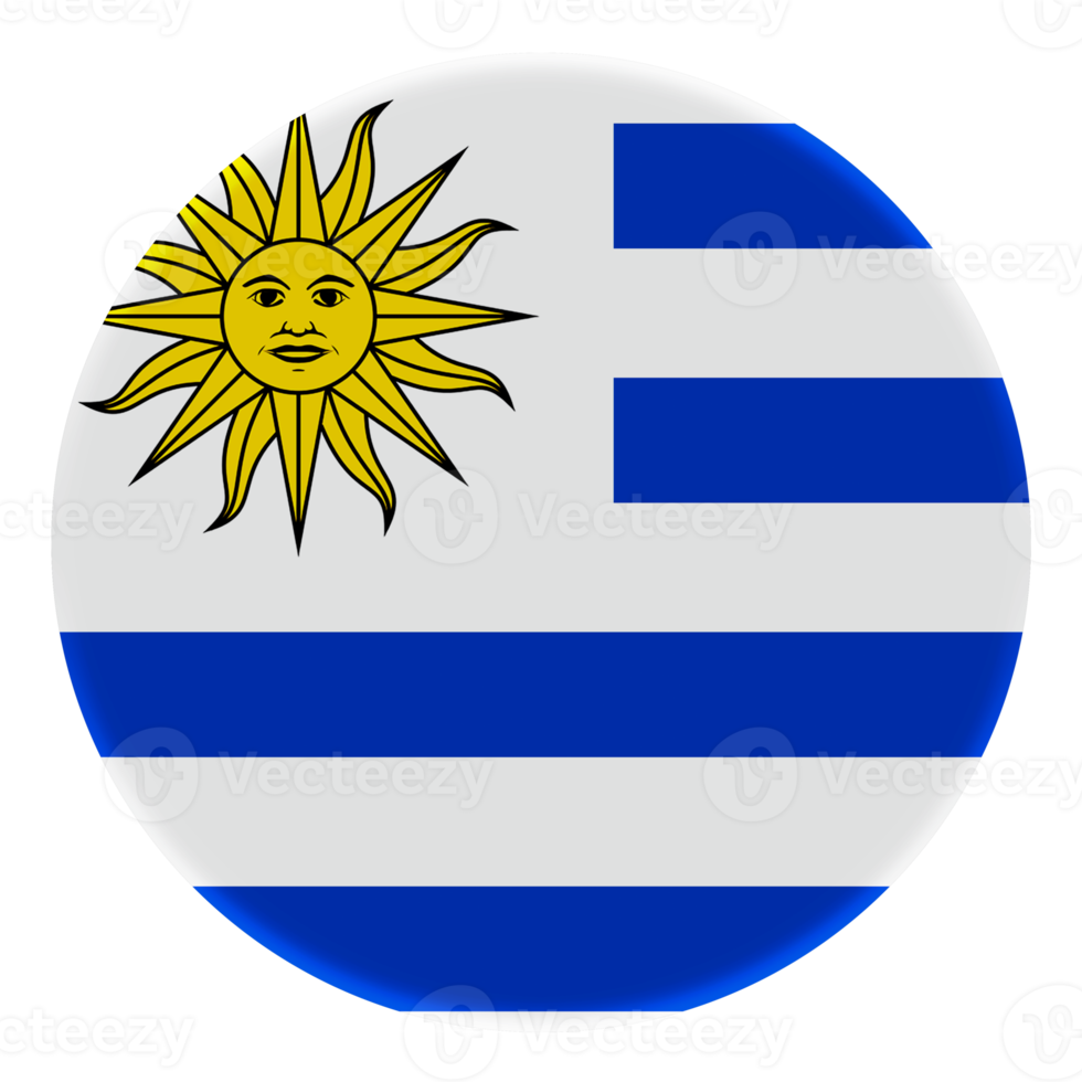 3D Flag of Uruguay on avatar circle. png