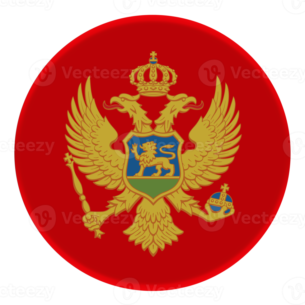 3D Flag of Montenegro on avatar circle. png