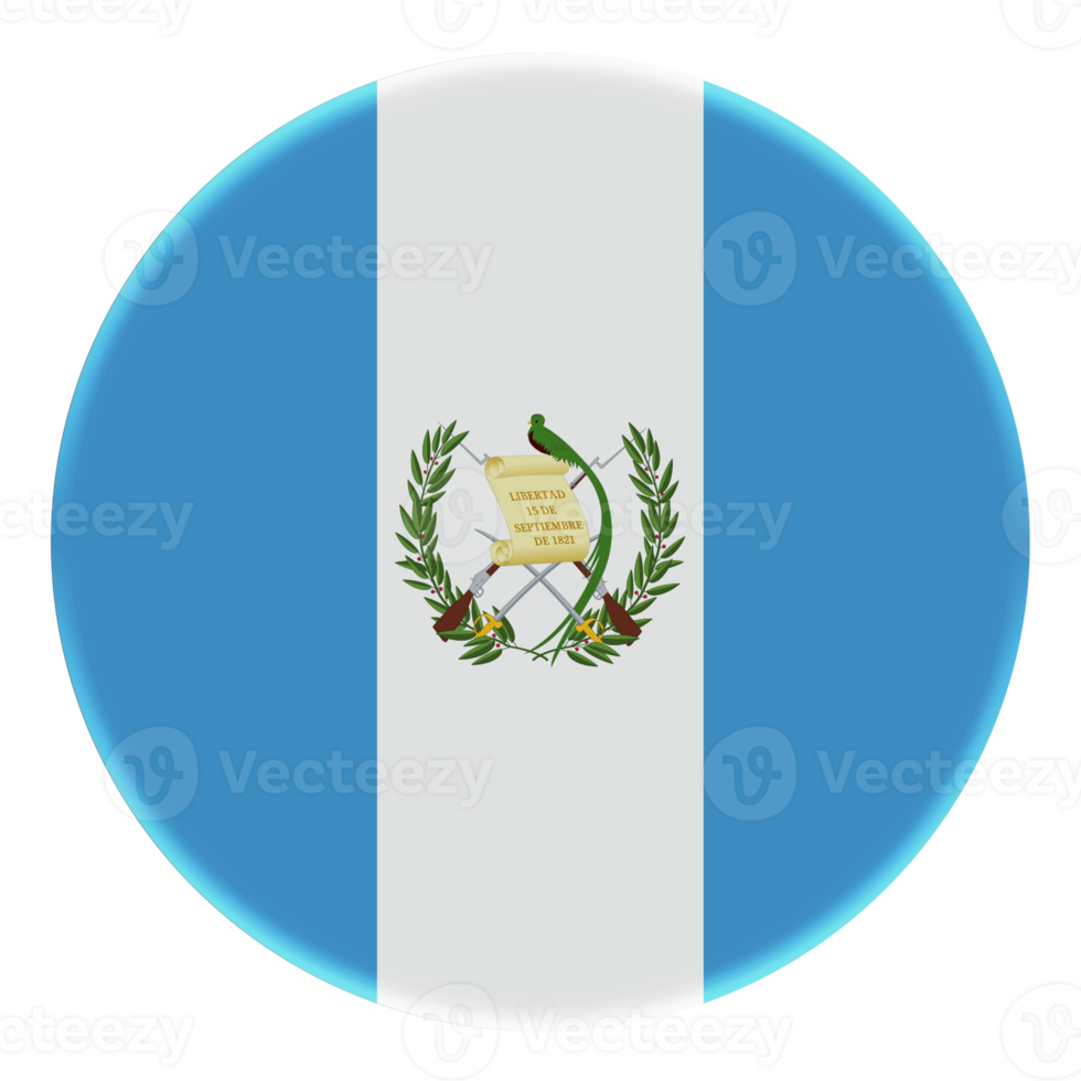 3D Flag of Guatemala on a avatar circle. png