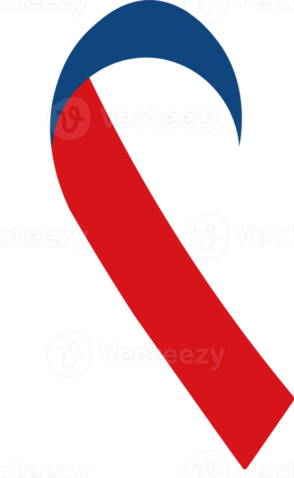 3D Flag of Czech on a fabric ribbon. png