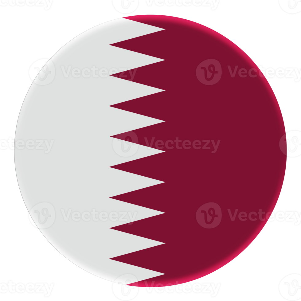 3D Flag of Qatar on avatar circle. png