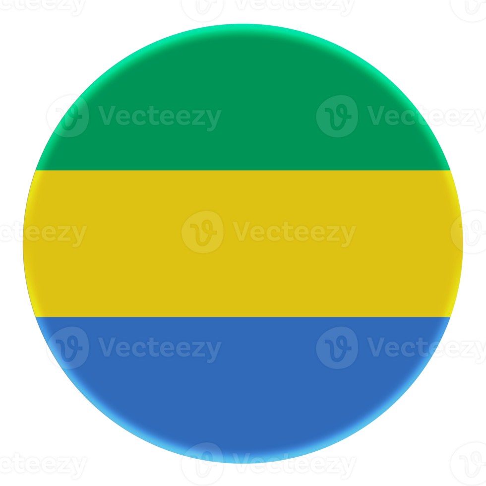 3D Flag of Gabon on a avatar circle. png