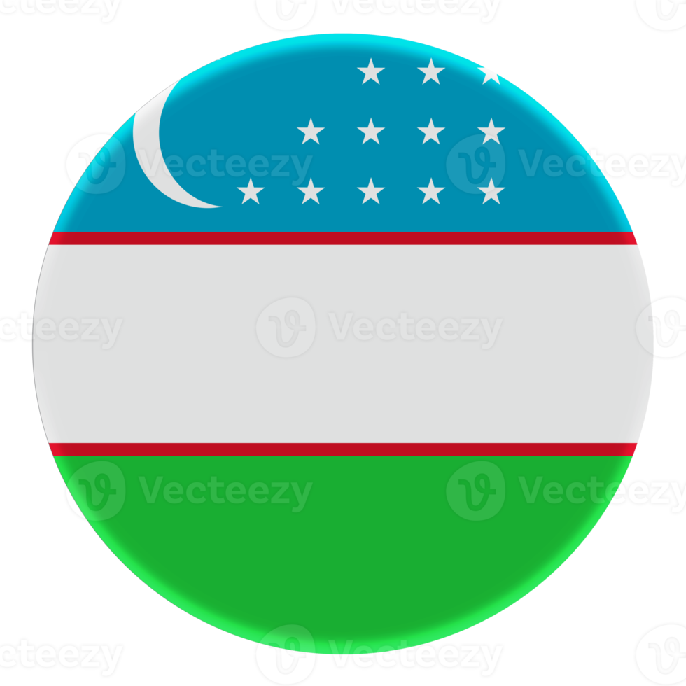 3D Flag of Uzbekistan on avatar circle. png