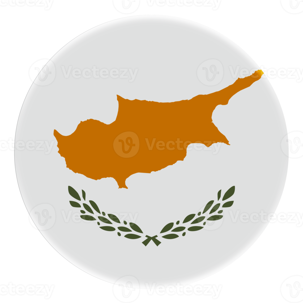 3D Flag of Cyprus on avatar circle. png