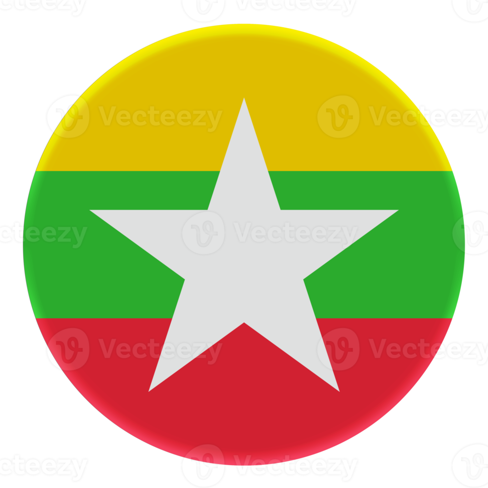 3D Flag of Myanmar on a avatar circle. png