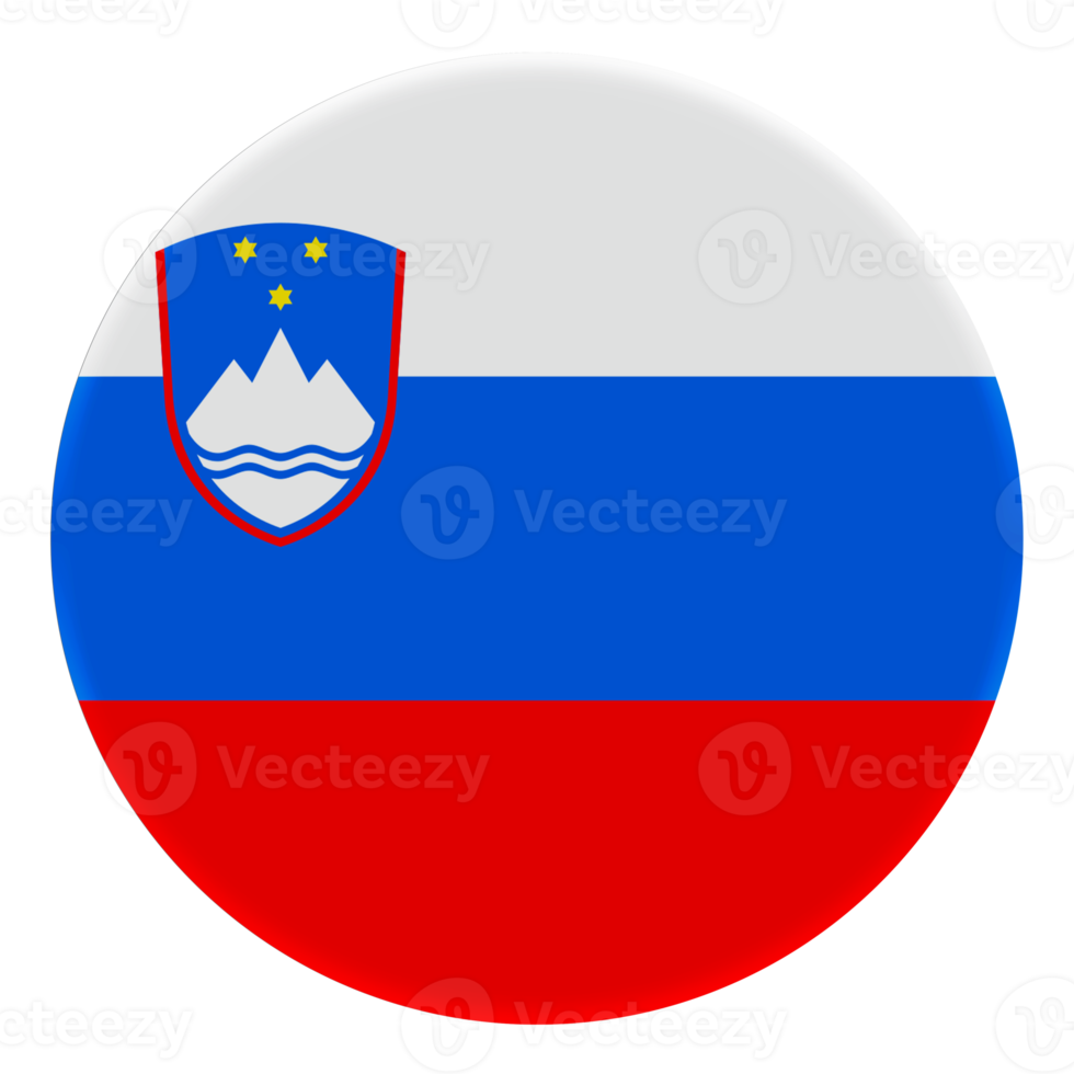 3D Flag of Slovenia on a avatar circle. png