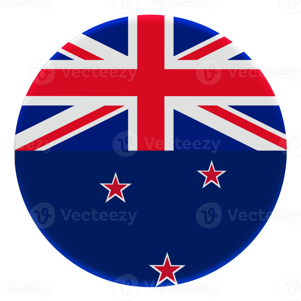 3D Flag of New Zealand on avatar circle. png