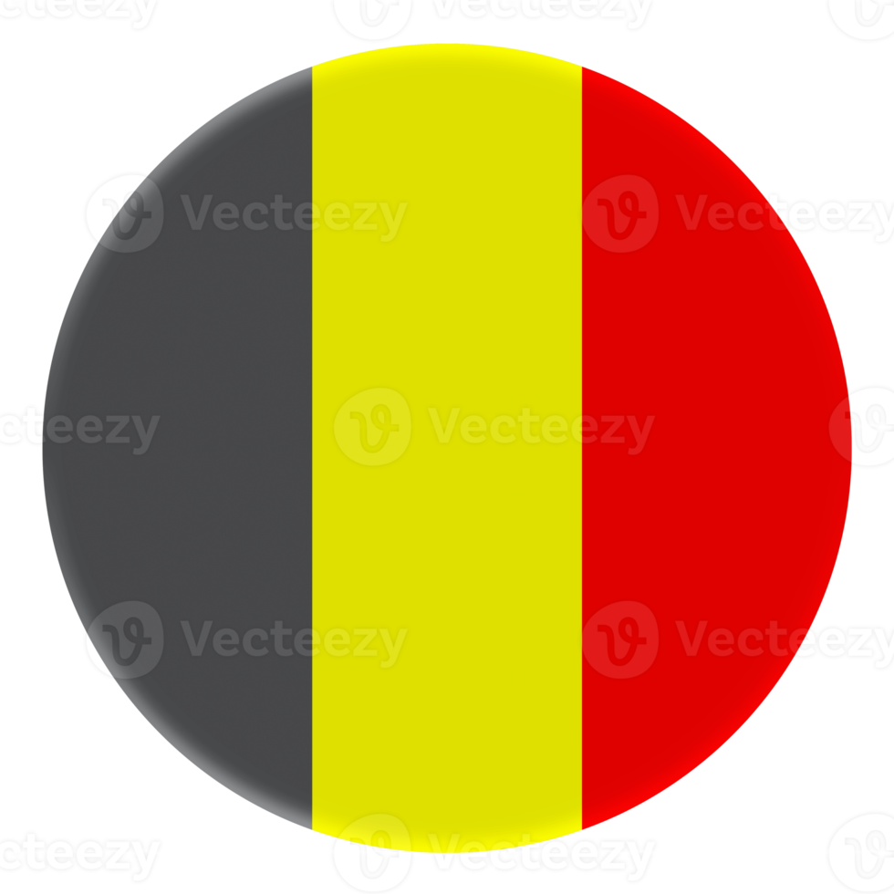 3D Flag of Belgium on avatar circle. png