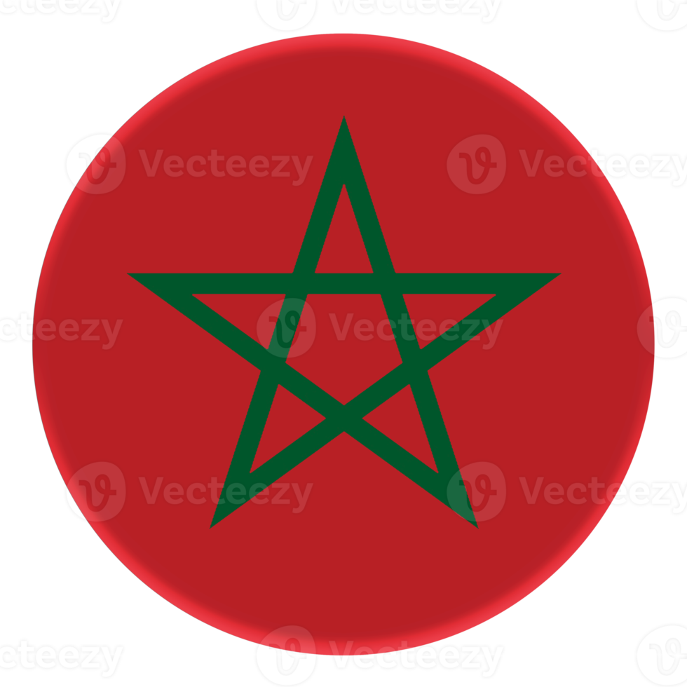 3D Flag of Morocco on avatar circle. png