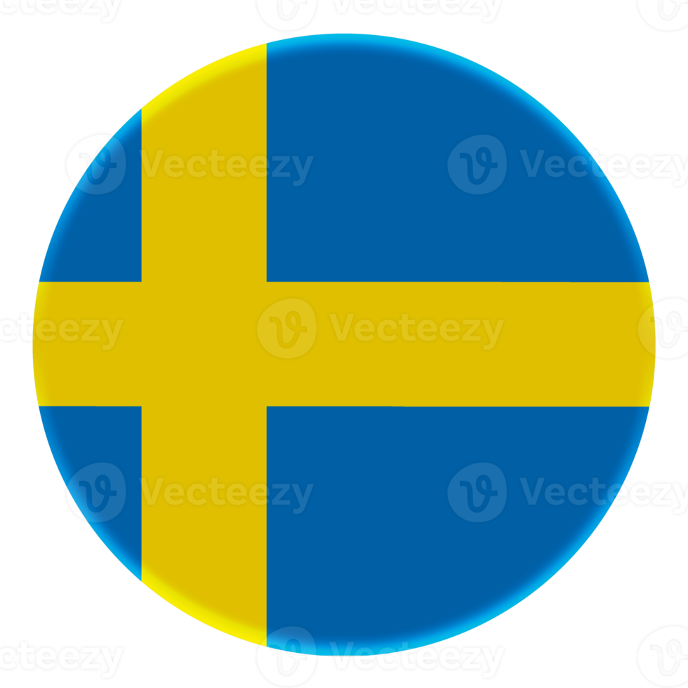 3D Flag of Sweden on avatar circle. png