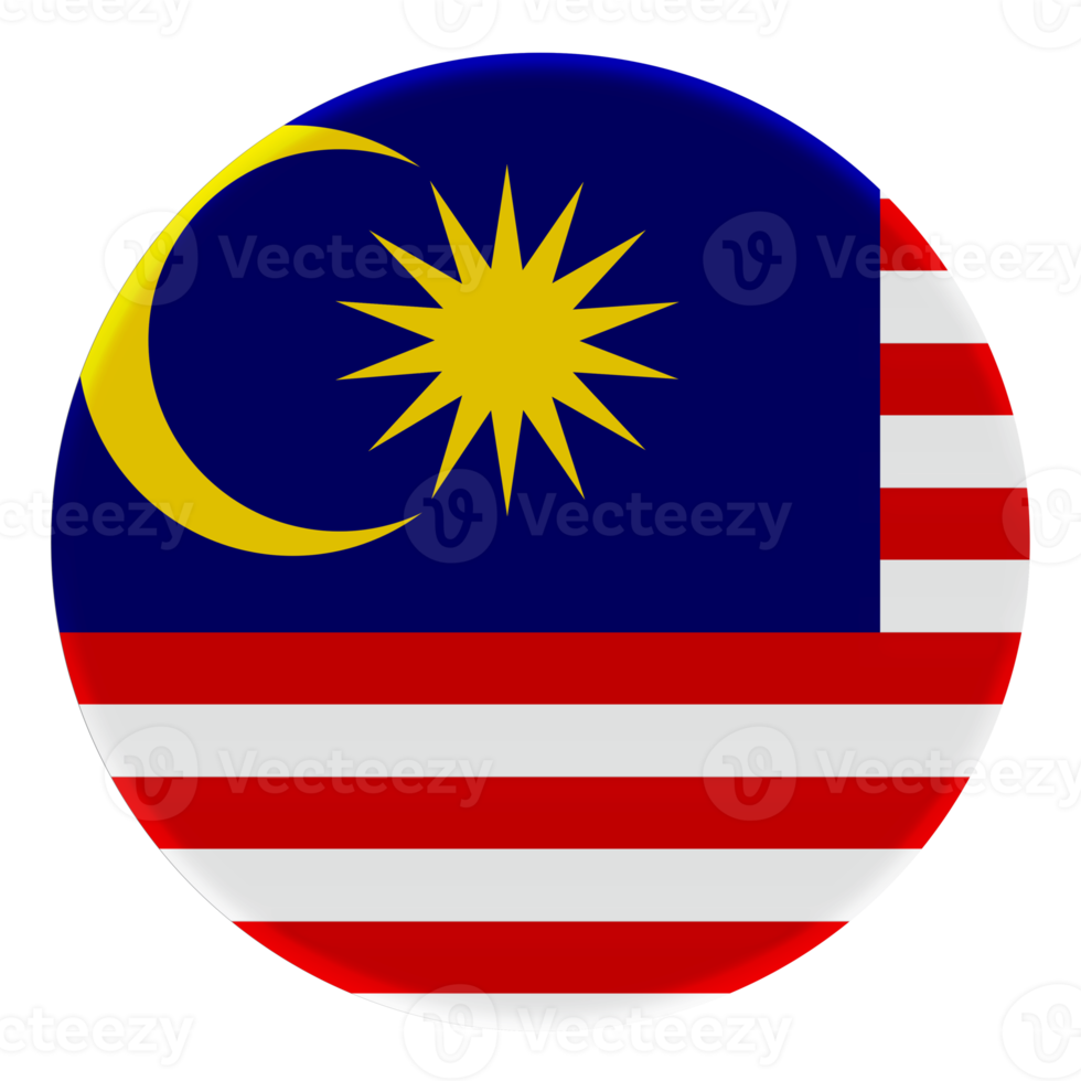 3D Flag of Malaysia on avatar circle. png