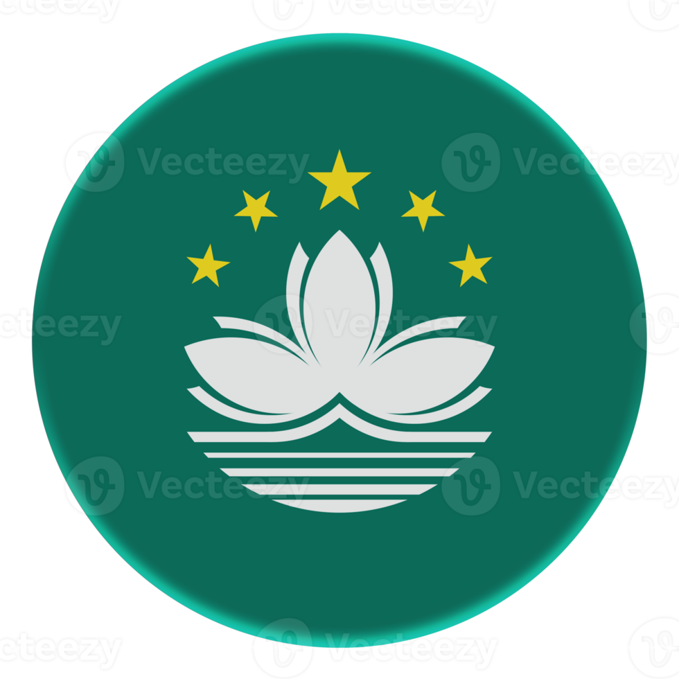 3D Flag of Macau on a avatar circle. png