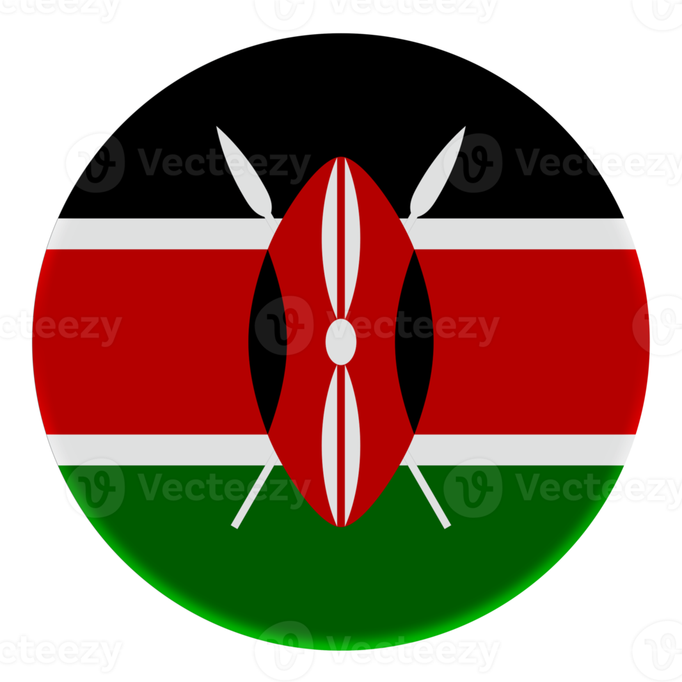 3D Flag of Kenya on a avatar circle. png