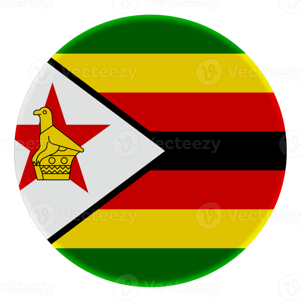 3D Flag of Zimbabwe on a avatar circle. png