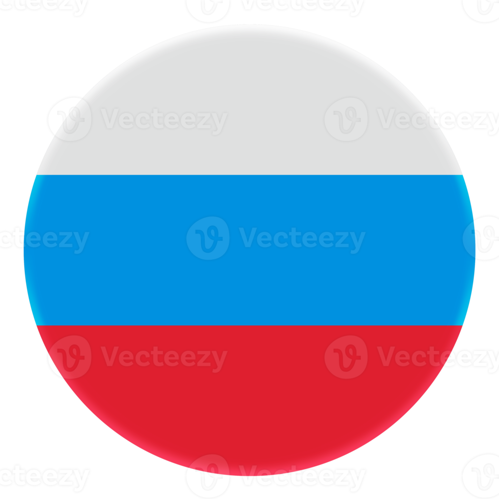 3D Flag of Russia on avatar circle. png