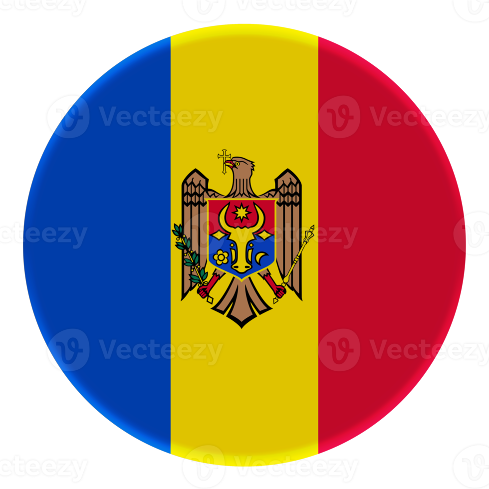 3D Flag of Moldova on a avatar circle. png