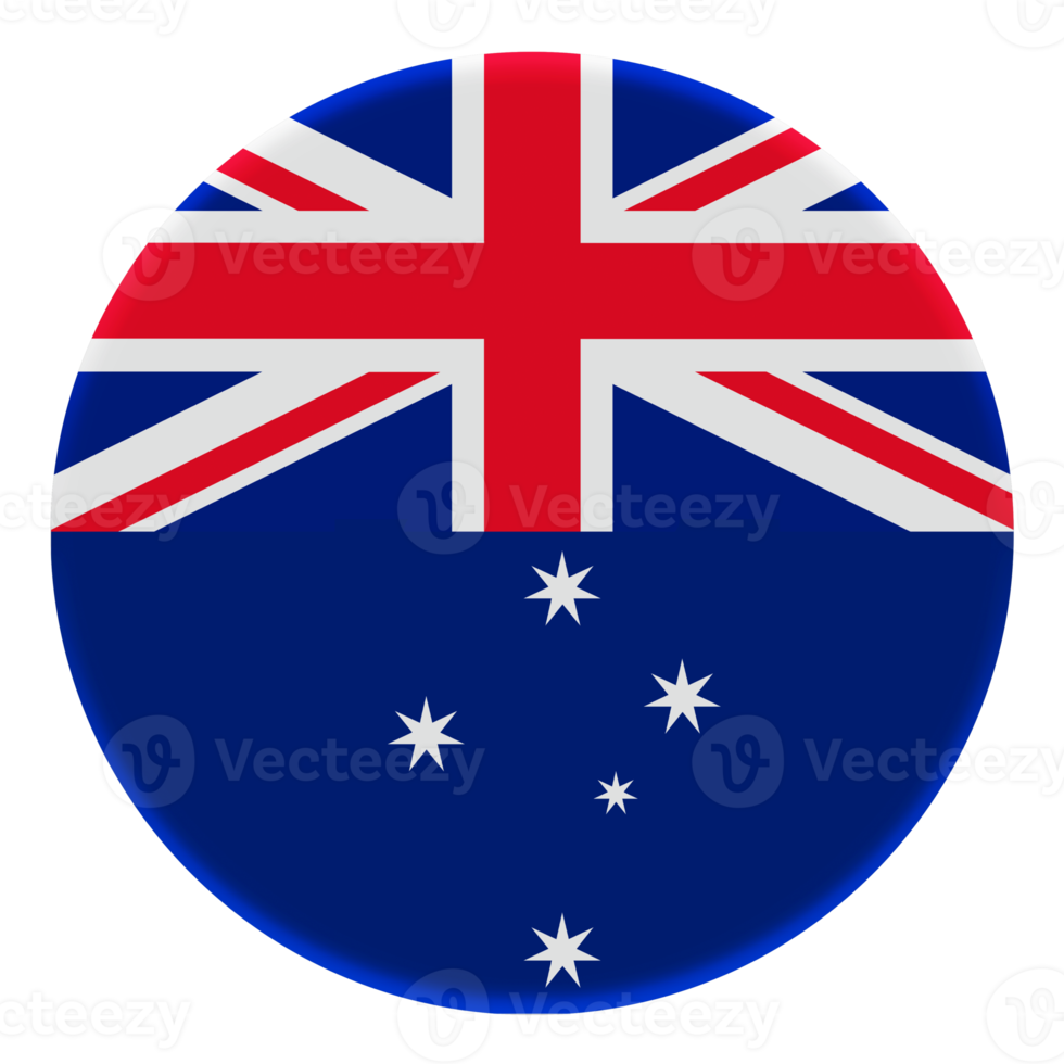 3D Flag of Australia on avatar circle. png