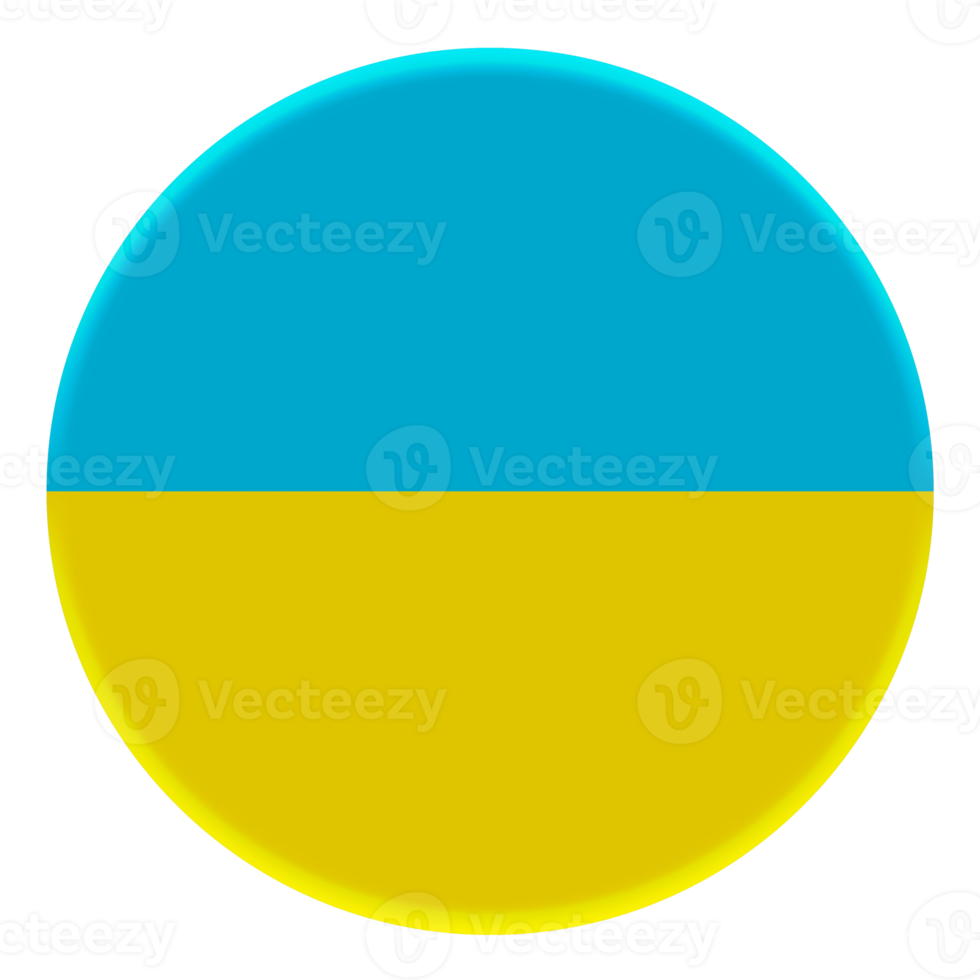 3D Flag of Ukraine on avatar circle. png
