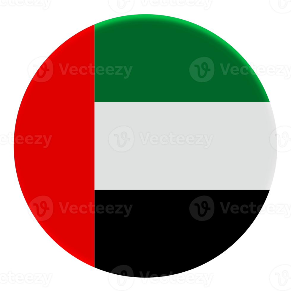 3D Flag of United Arab Emirates on avatar circle. png