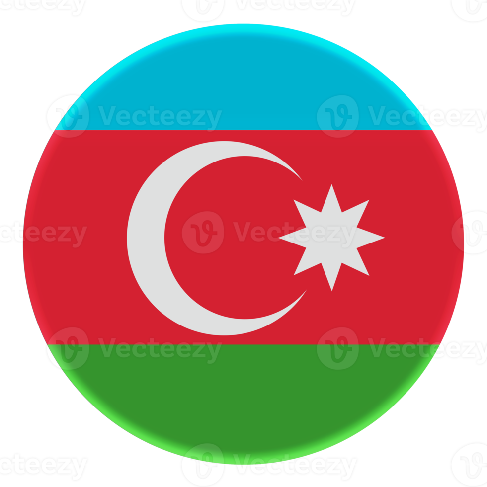 3d flagga av azerbaijan på avatar cirkel. png