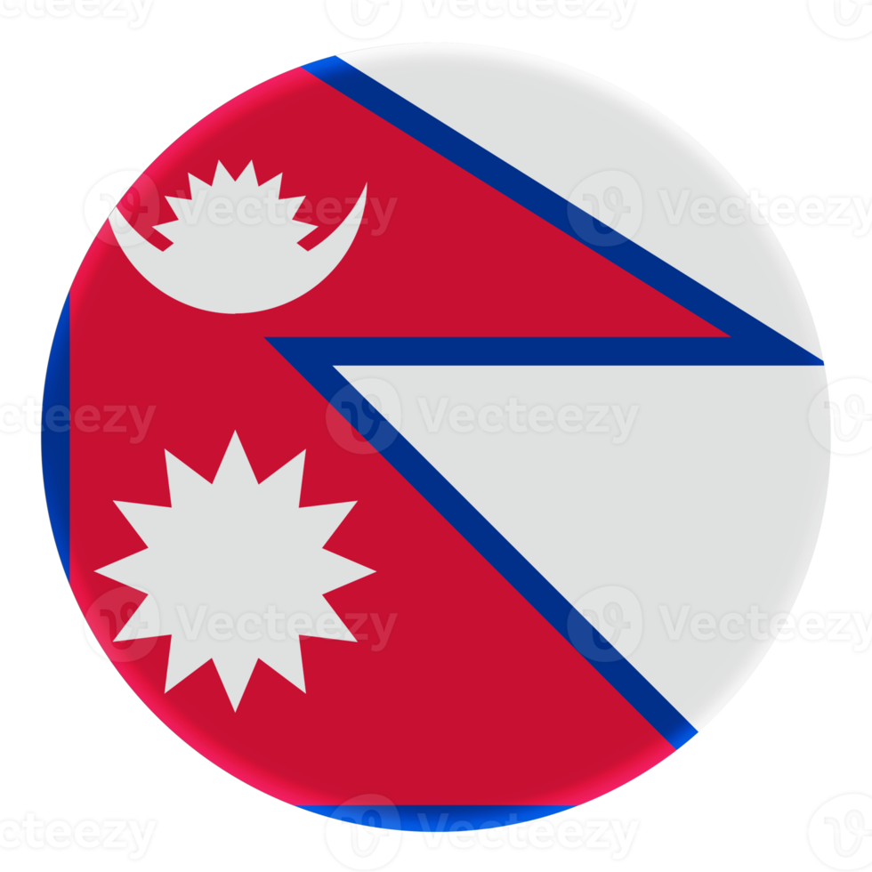 3D Flag of Nepal on a avatar circle. png