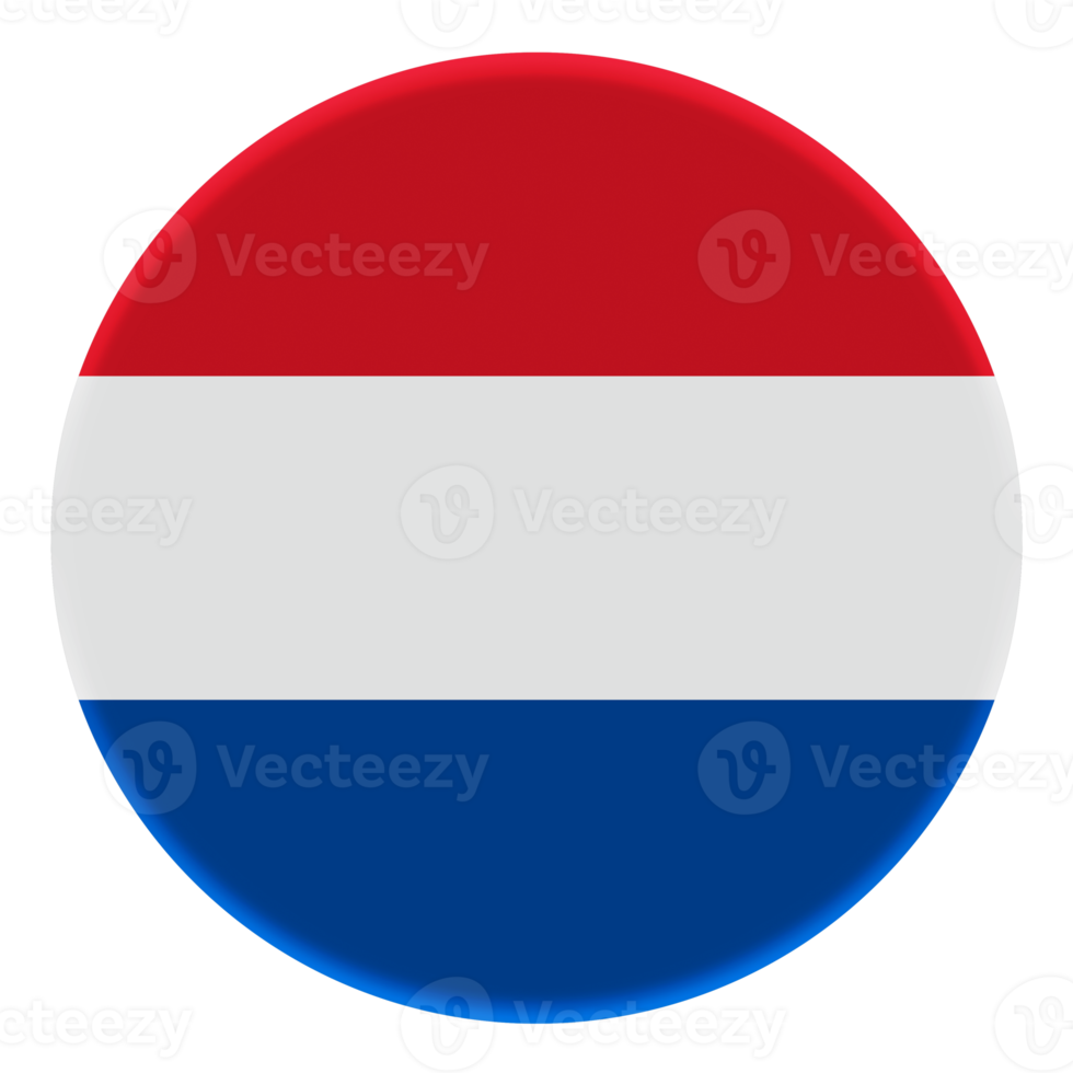 Bandeira 3D da Holanda no círculo de avatar. png