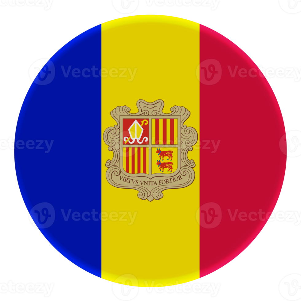 3d vlag van Andorra Aan een avatar cirkel. png