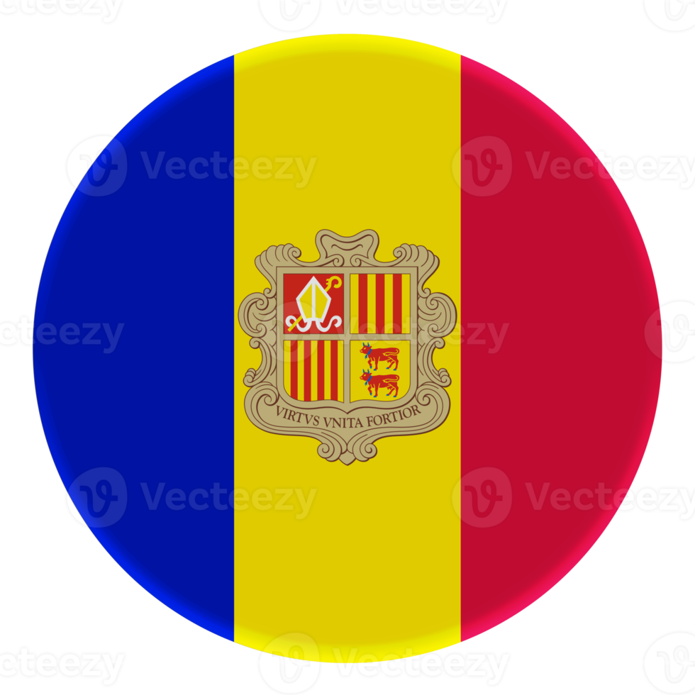 3D Flag of Andorra on a avatar circle. png
