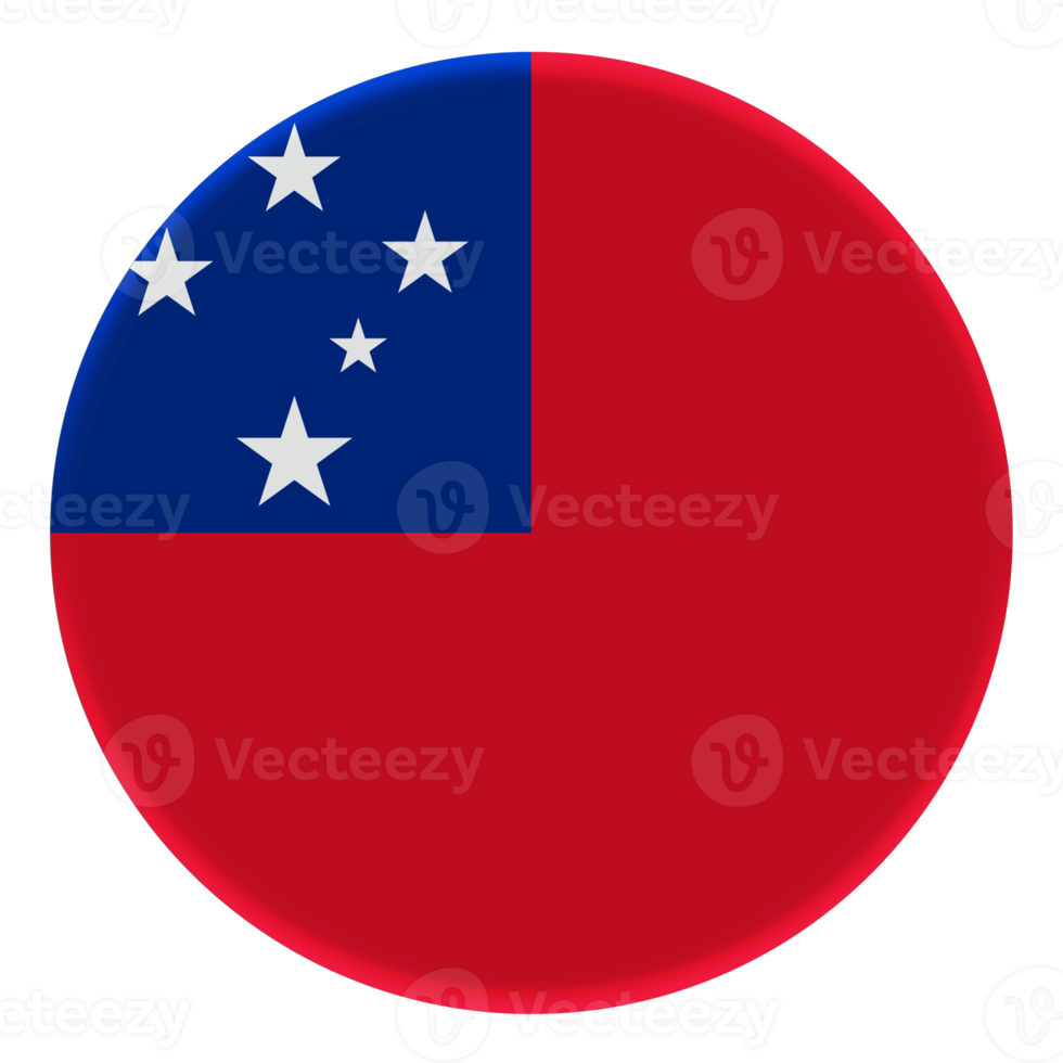 3d bandera de samoa en un círculo de avatar. png