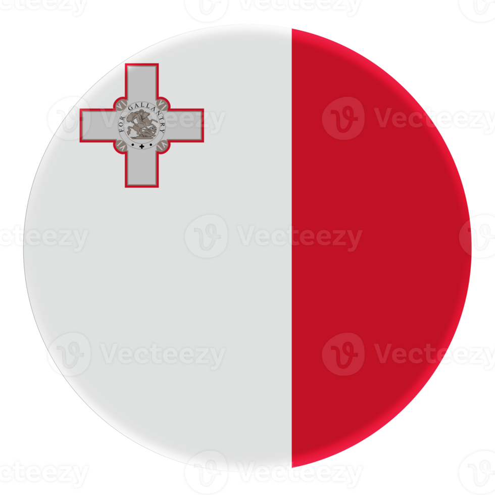 3D Flag of Malta on a avatar circle. png