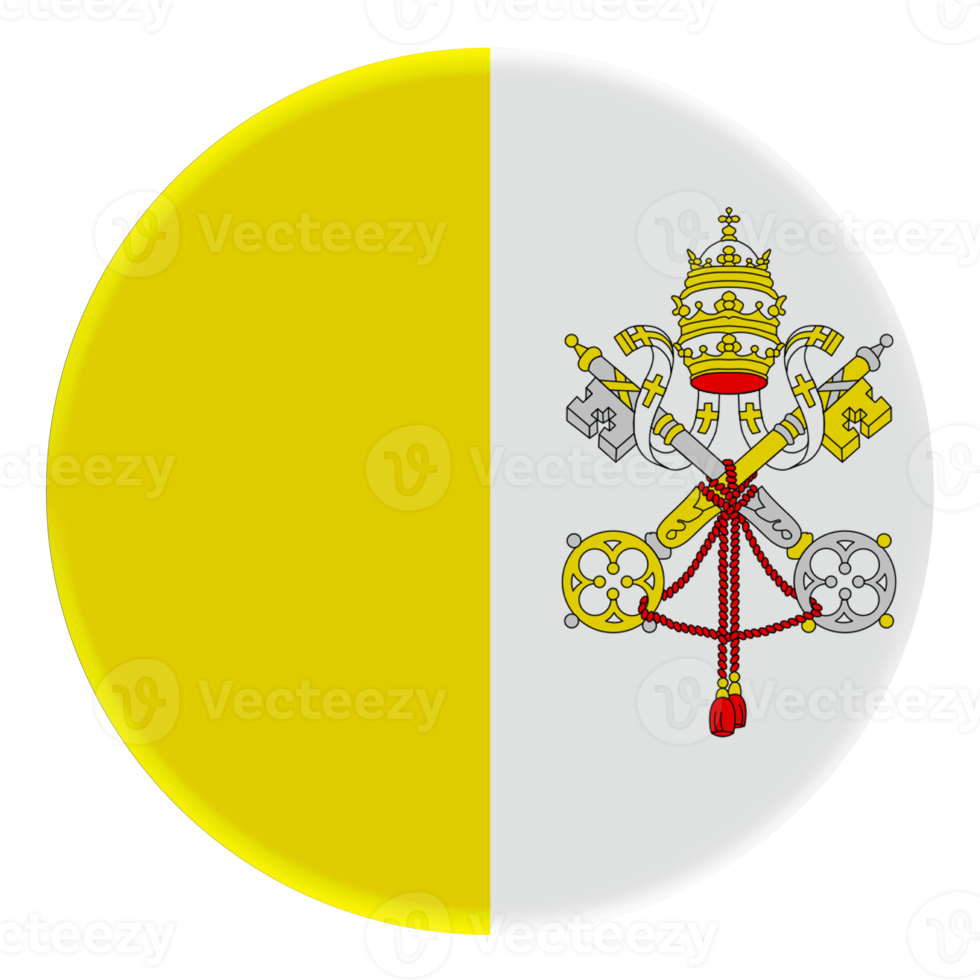 3D Flag of Vatican City on avatar circle. png