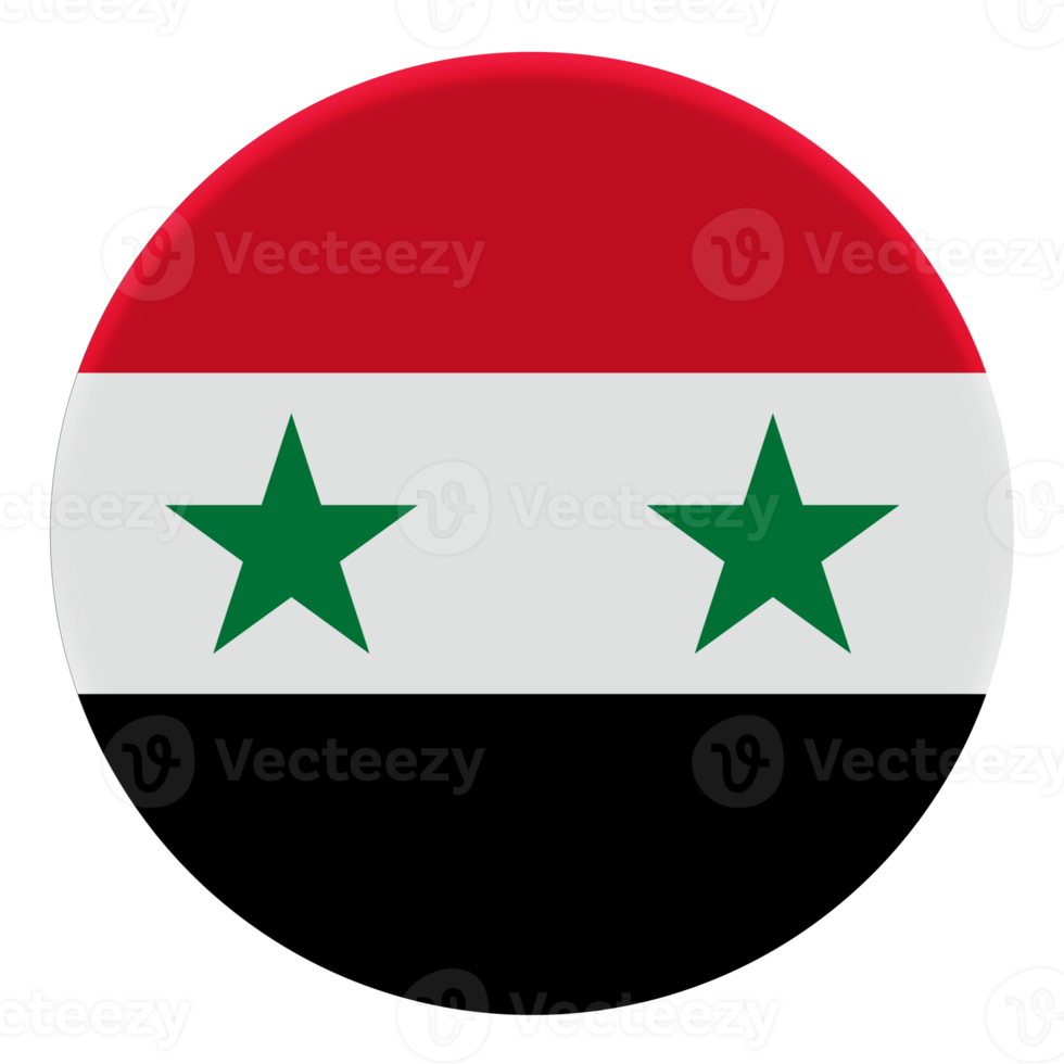 Bandera 3D de Siria en un círculo de avatar. png