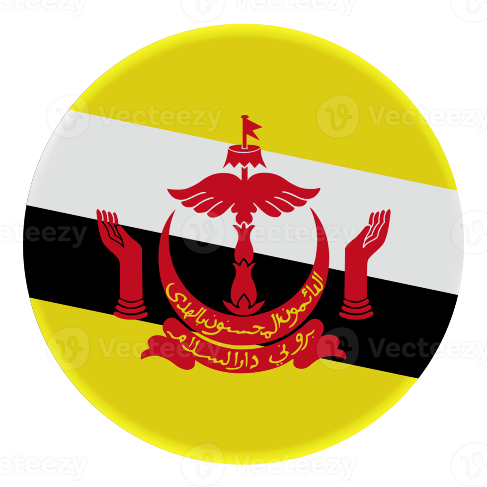 3D Flag of Brunei on a avatar circle. png