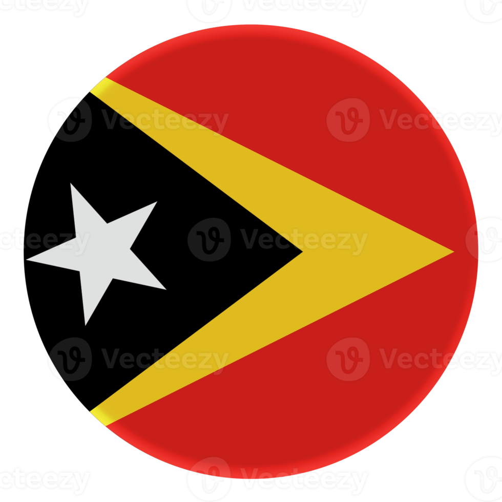 3D Flag of East Timor on a avatar circle. png