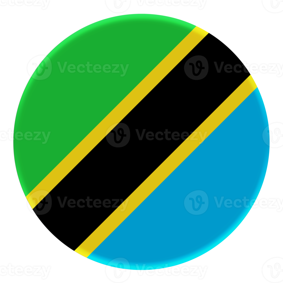 3D Flag of Tanzania on a avatar circle. png