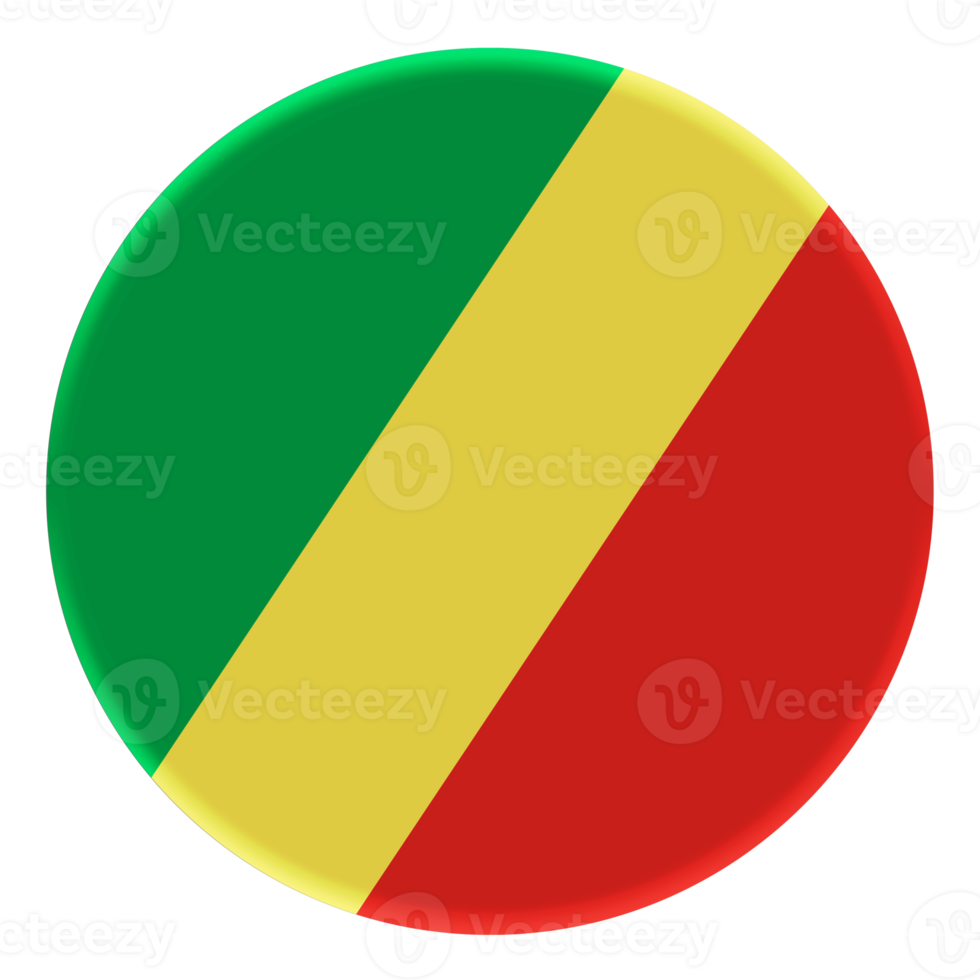 3D Flag of Republic of the Congo on a avatar circle. png